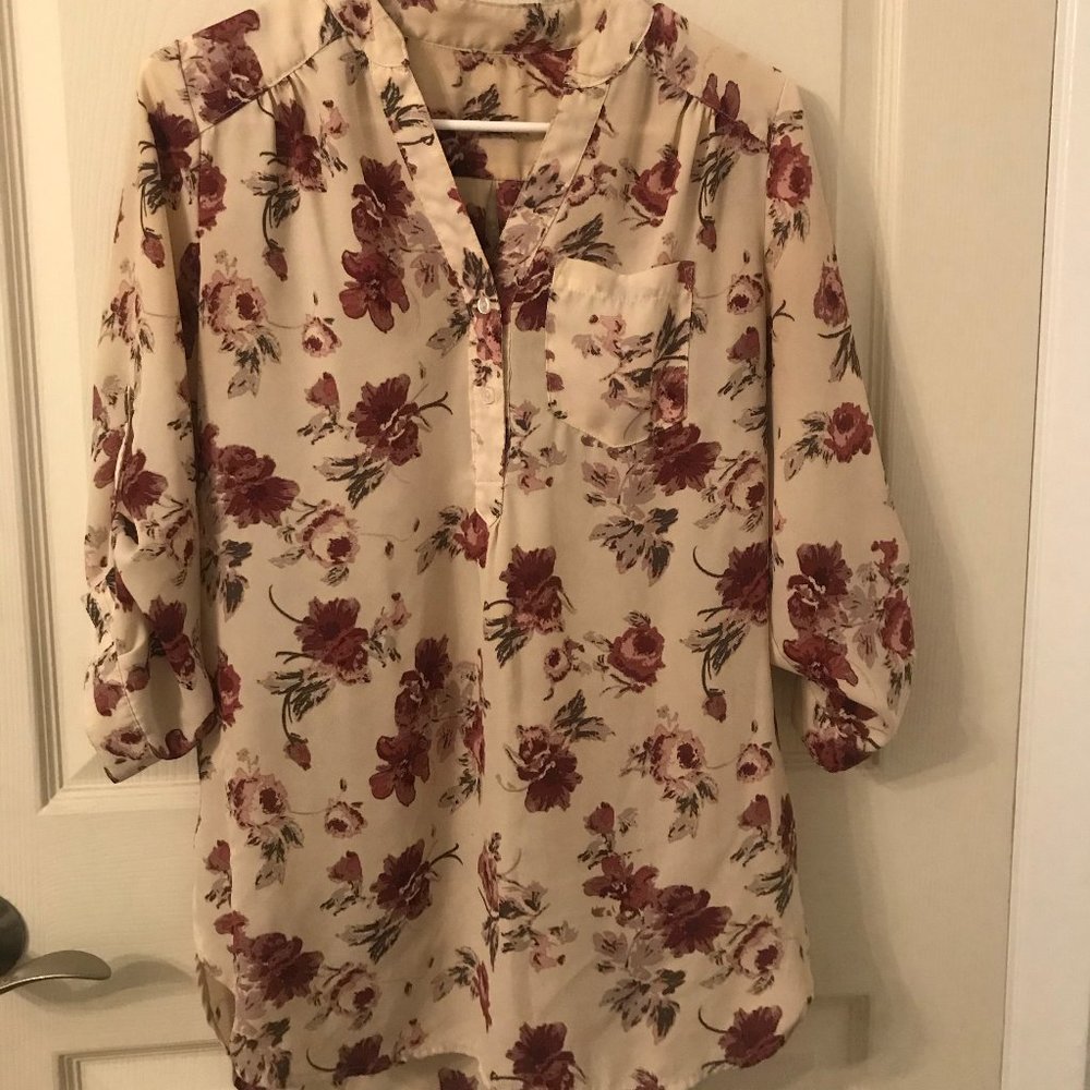 Business Casual Button Front Blouse